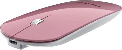 Vista 10 de FENIFOX mini mouse Bluetooth, mouse óptico móvil portable ultrafino con batería recargable para PC, Mac, laptop, tablet Android, Negro