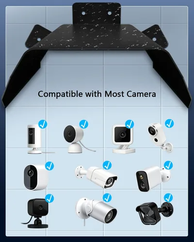Vista 9 de OOSSXX Cámara de seguridad universal Sun Rain Cover Shield Protective Roof