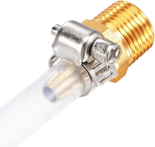 Vista 4 de Uenede 6 accesorios de púas de manguera de latón de 1/2 pulgada NPT macho a 1/2 pulgadas, conector adaptador de púas incluye 6 abrazaderas de acero