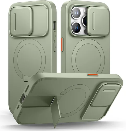 Vista 49 de SURITCH Funda para iPhone Air con cubierta de control de cámara, funda deslizante para cámara y soporte ajustable, compatible con MagSafe, a prueba