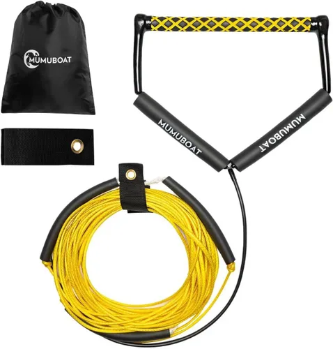 Vista 8 de Dyneema - Cuerda de wakeboard de 75 pies, cuerda de wakeboard no elástica y mango de esquí acuático para deportes acuáticos, 4 secciones cuerda