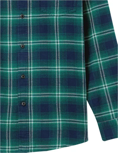 Vista 6 de Tienda Essentials Camisa de franela de manga larga para hombre (disponible en tallas grandes y altas)