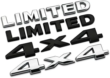 Vista 2 de Yoaoo - 2 unidades (1 juego) Auto Tuning Limited - Emblema para puerta de maletero con logotipo 3D para Grand Cherokee Wrangler Compass Auto Chrome
