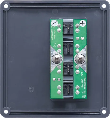 Vista 2 de Blue Sea Systems 4320 Panel de interruptores de disyuntor resistente al agua, gris, 4 posiciones