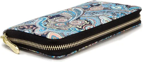 Vista 180 de Cartera de mano para mujer, estilo bohemio, con RFID, elegante, espaciosa con correa para viajes, capacidad para tarjetas, teléfono, dinero