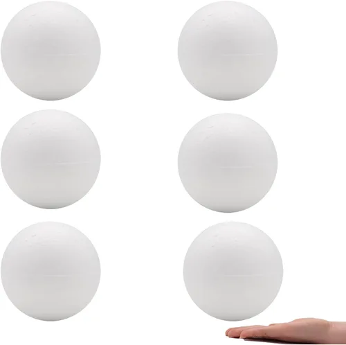 Vista 4 de Crafare - Bolas de espuma blancas de 4.72 pulgadas, paquete de 2 unidades para decoración de fiestas y proyectos escolares Bolas de espuma
