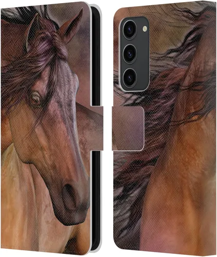Vista 132 de Head Case Designs Officially Licensed Laurie Prindle A Morgan Christmas Western Stallion Leather Wallet Case Compatible with Samsung Galaxy A07 4G