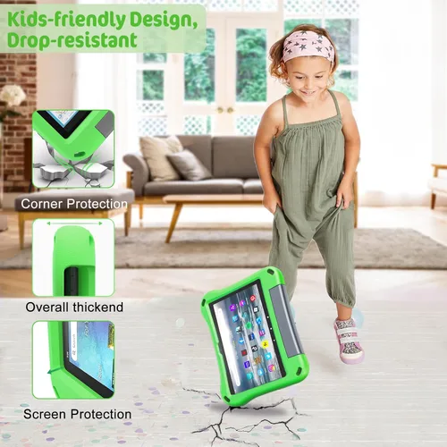 Vista 5 de Auorld - Funda para tableta de 8 pulgadas, ligera, a prueba de golpes, con soporte de asa para tableta 2022 de 8 pulgadas, no para tableta Samsung