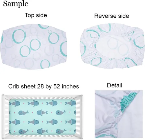Vista 4 de Sábanas ajustadas personalizadas para cuna con nombre, sábana de colchón personalizada para cuna de bebé para niños y niñas, juegos de ropa de cama