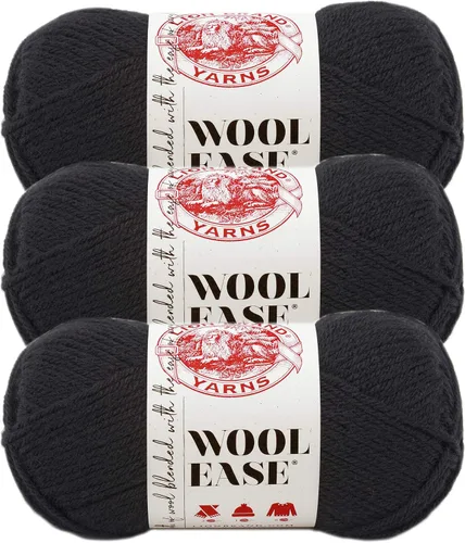 Vista 19 de Lion Brand Yarn, Wool-Ease - Ovillo de punto y ganchillo color rosa, 1
