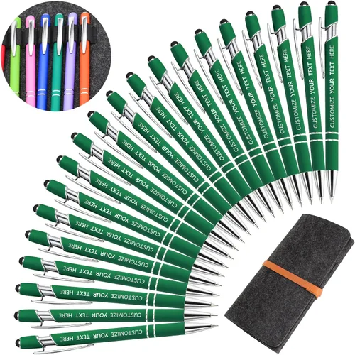 Vista 61 de Bolígrafos personalizados con lápiz óptico y grabado gratis, bolígrafos personalizados para negocios, graduación, aniversarios (hasta 500 unidades)