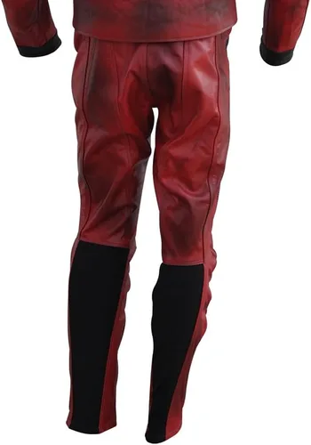 Vista 3 de Classyak Pantalones de moto de cuero real para hombre con protector de rodilla