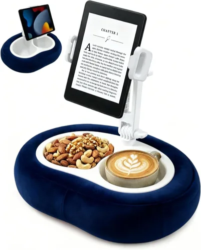 Vista 13 de Miledi Soporte de almohada para tableta, compatible con Kindle de 5 a 12.9 pulgadas, iPad, teléfono/tableta, soporte giratorio de 360° para cama