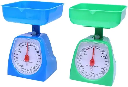Vista 2 de Utoolmart Báscula mecánica de cocina - Báscula de alimentos dietéticos - con medidas de libras y kilogramos - Rango de medición 176.37 oz Precisión