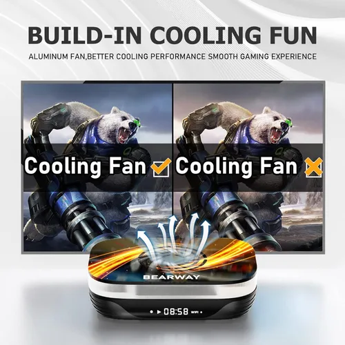 Vista 4 de Bearway Retro Game Consoles Super Console X3 Plus 114,000+ Games Video Game Console Plug Play Video Games for TV EmuELEC 4.5Android 9.0CoreE 3