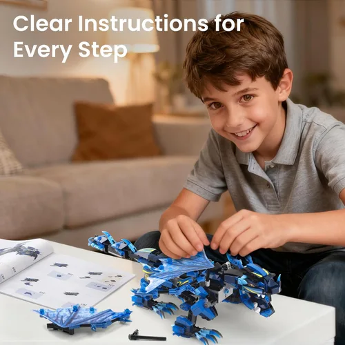 Vista 12 de OASO Kit de construcción de dragones, regalos STEM para niños de 8 a 12