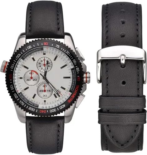 Vista 5 de WOCCI Vintage Leather Watch Bands with Stainless Silver Buckle Replacement Strap 14mm 16mm 18mm 19mm 20mm 21mm 22mm 23mm 24mm