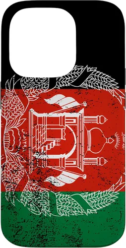 Vista 16 de iPhone 11 Pro Max Grunge bandera de Afganistán Vintage South Asia Pashto Dari estuche de regalo