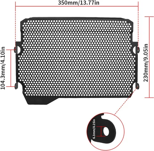 Vista 5 de MT07 2024 - Protector de radiador de motocicleta compatible con MT-07 2018-2023-2024 FZ-07 FZ07 2018-2020 YZF-R7 2022-2023-2024-2025-2026