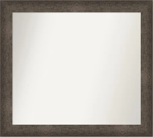 Vista 161 de Amanti Art Espejo de pared personalizado no biselado (25 x 25 pulgadas), marco de bronce acentuado, varios tamaños personalizados, espejo de baño