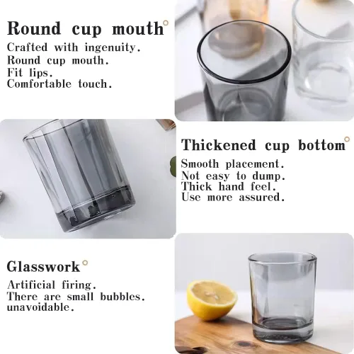 Vista 5 de Vaso de vidrio de 2 piezas, vaso para cepillos de dientes, soporte para brochas de maquillaje, cepillos de dientes, vasos y cepillos en el baño