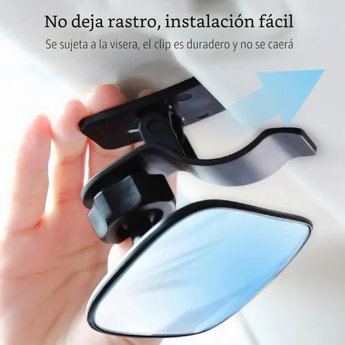 Vista 4 de Espejo retrovisor universal para interior de automóvil, espejo convexo de gran ángulo para bebé, espejos retrovisores con clip para ver a