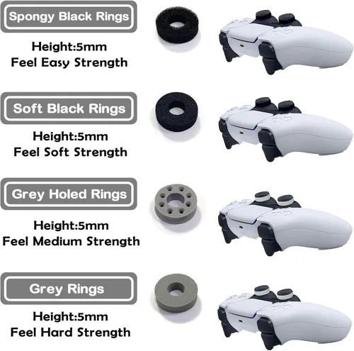 Vista 4 de Precision Rings, Aim Assist Motion Controller 24PCS Precision Target Control Rings Suitable for PS4, PS5, Xbox One, Xbox Series X, Switch, Switch