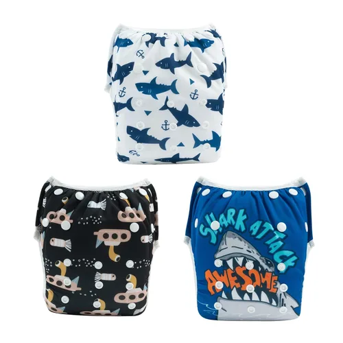 Vista 88 de ALVABABY - Pañales de natación (2 unidades, reutilizables)