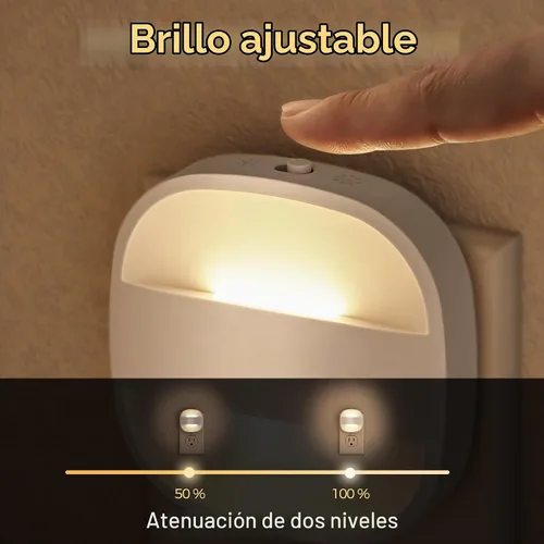 Vista 3 de DORESshop Luces nocturnas enchufables a la pared, paquete de 4 luces nocturnas plegables