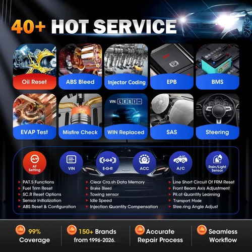 Vista 5 de Autel Escáner MaxiCOM MK900BT, 2026 MK900-BT V2.0 Herramienta de diagnóstico bidireccional, 8 pulgadas hasta MK900 MX900 MK808S MK808BT MX808S