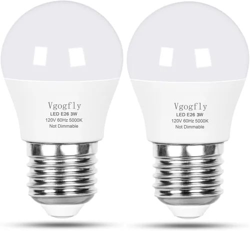 Vista 17 de Vgogfly Bombilla de baja potencia de 1.5 W, equivalente a 15 W, 2700 K, blanco suave A15, luz nocturna de base E26 para dormitorio, cuarto de bebé