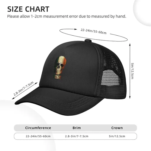 Vista 4 de Gorra de béisbol de malla para adultos con alas bandera de Cuba, sombreros ajustables personalizados para hombres y mujeres