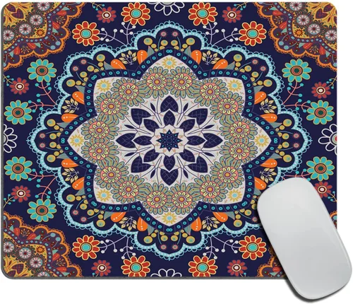 Vista 18 de Alfombrilla de mouse con flores rosas y verdes, accesorios de escritorio, floral, rosas, hogar, oficina, rectangular, alfombrilla de mouse de flores