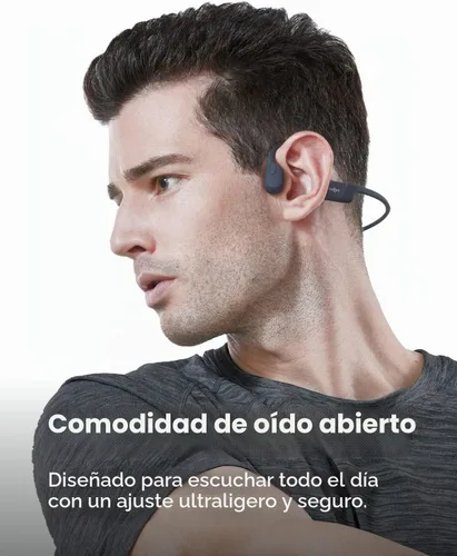 Vista 4 de SHOKZ OPENRUN Auriculares inalámbricos Bluetooth de conducción ósea - Negro