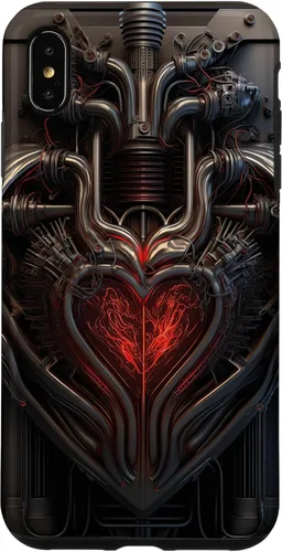 Vista 7 de Funda biomecánica y mecánica con diseño de estilo alienígena para iPhone 14