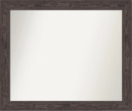 Vista 416 de Amanti Art Espejo personalizado, espejo de baño negro puente, espejo de pared o espejo de tocador de baño sobre el fregadero (26 x 26 pulgadas)