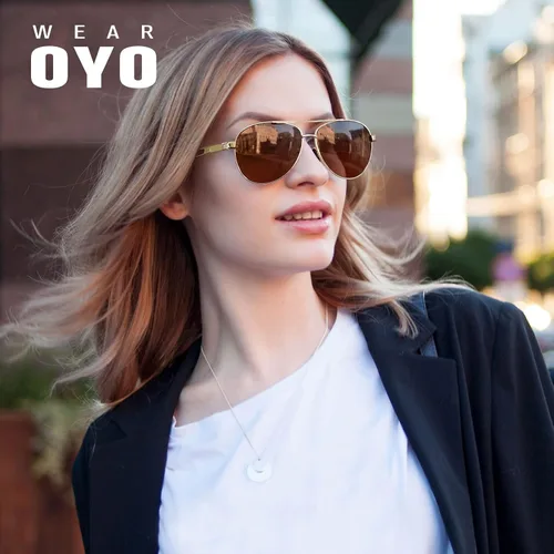 Vista 3 de WEAROYO Gafas de sol Pilot para hombres y mujeres, polarizadas, ligeras, marco de aleación Al-Mg, protección UV400 para conducir, golf, pesca