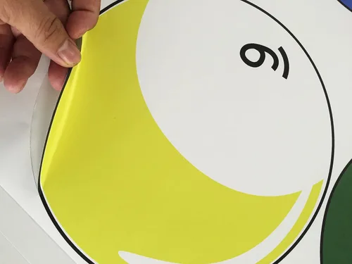 Vista 6 de 15 calcomanías de pared de bolas de billar impresas gráficas para decoración de sala de juegos, arte de pared de vinilo