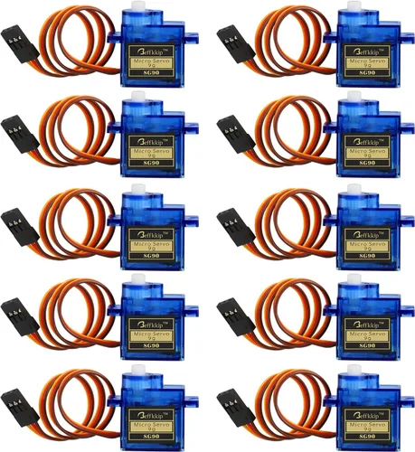 Vista 10 de 4 unidades de micro servos SG90 de 9g para control remoto de robot, helicóptero, avión, auto, barco