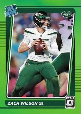 Vista 2 de Paquete de violonchelo grande Panini Donruss Optic Football 2021 (¡Paralelos de velocidad verde!) – 12 tarjetas coleccionables por paquete