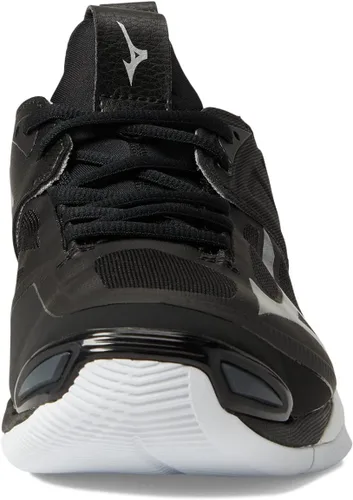Vista 2 de Mizuno 2 Wave Momentum - Tenis de voleibol para mujer 9 0900, color negro y plateado