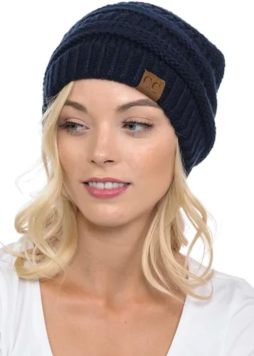 Vista 185 de C.C Trendy Warm Chunky Soft Stretch Cable Knit Beanie