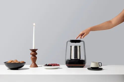 Vista 6 de SAKI - Cafetera eléctrica turca, olla de acero sin plástico, 1-5 tazas