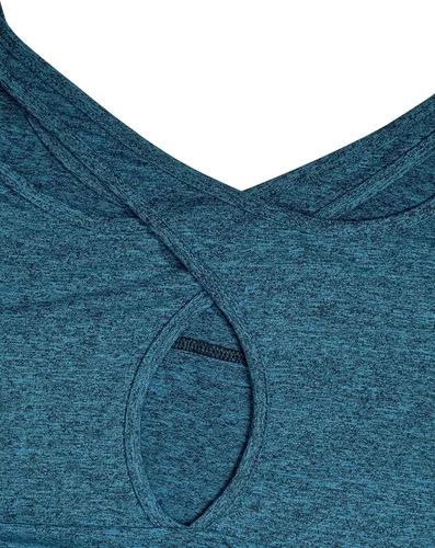 Vista 4 de Cucuchy - Camisetas de yoga para mujer con manga larga y fluidas cruzadas