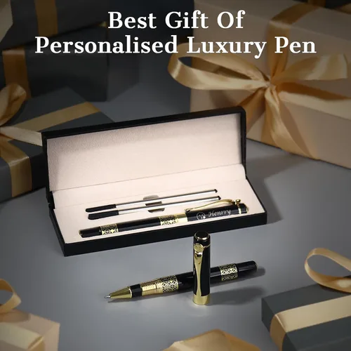 Vista 2 de Bnesi Bolígrafo de lujo, juegos de bolígrafos de escritura personalizados, bonitos bolígrafos para hombres y mujeres, regalo profesional, ejecutivo