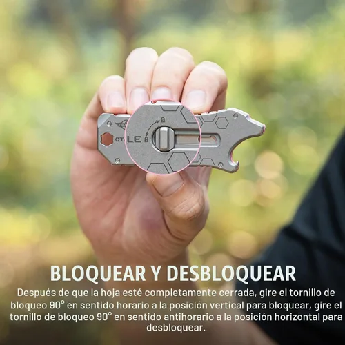 Vista 3 de OKNIFE Otacle EDC - Cuchillo utilitario retráctil, cuchillo para abrir cajas, herramienta multifuncional con cortador de cinturón, abridor