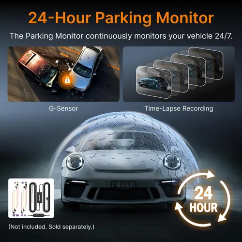 Vista 8 de Miofive Cámara de salpicadero delantera – Cámara de salpicadero 4K UHD para coches, Bluetooth incorporado, Wi-Fi de 5G, GPS, pantalla IPS de 3