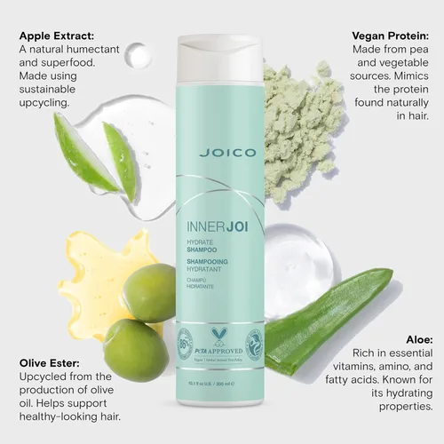 Vista 4 de Joico InnerJoi Hydrate Shampoo For Dry Hair & Scalp Sulfate & Paraben Free Naturally-Derived Vegan Formula