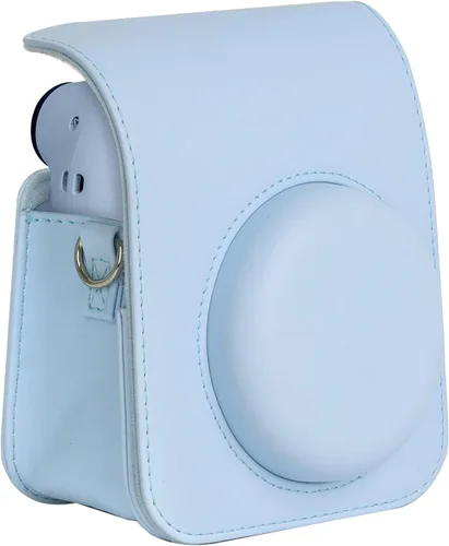 Vista 3 de Funda para cámara instantánea Fujifilm Instax Mini 12, funda de PU con correa extraíble para cámara Fujifilm Instax Mini 12 (azul)