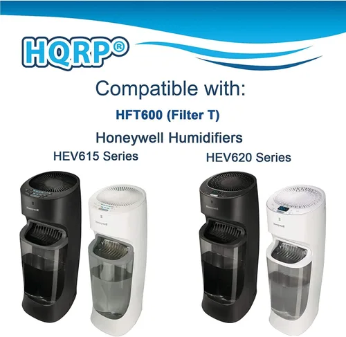 Vista 3 de HQRP Paquete de 2 filtros de mecha T compatibles con Honeywell HFT600/HFT600PDQ de repuesto para humidificadores Honeywell HEV615 HEV620 HEV600